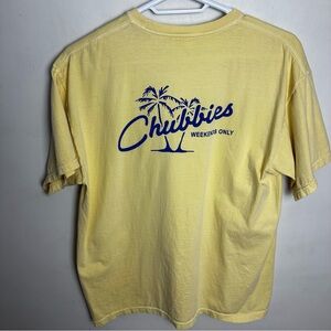 Chubbies Shirt Men's Size XL Yellow Pocket T Shirt Weekends Only Beach Casual